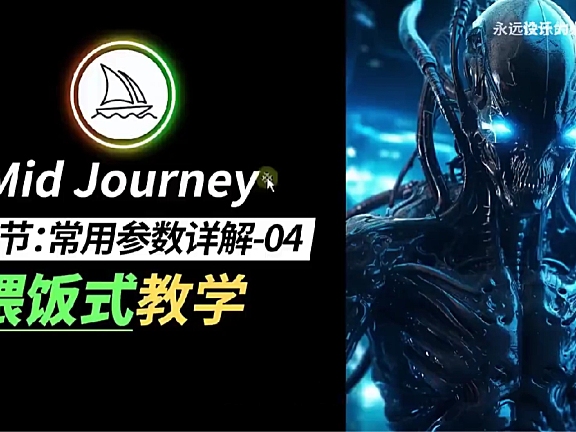 MJ保姆级教程 Midjourney新手小白零基础入门到商业实战教程-P8常用参数详解-04（–style raw）