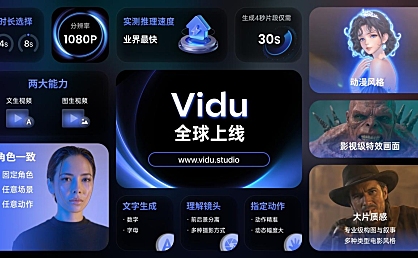 生数科技与清华大学联合发布的Vidu,首个长时长、高一致性、高动态性视频大模型