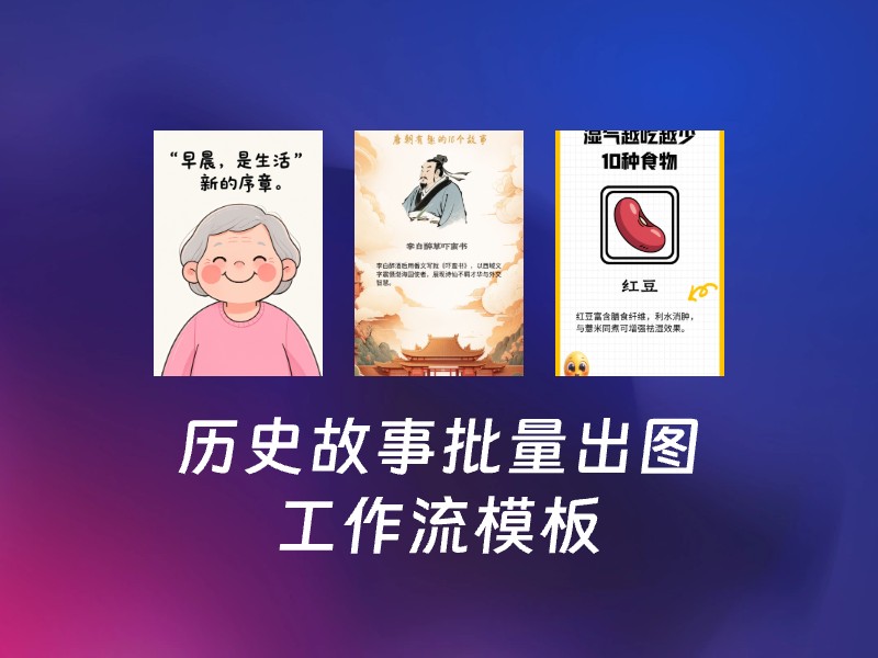 历史行业批量出图-AI智能体一站式企业智能体推荐平台,扣子企业智能体,扣子工作流免费复制下载